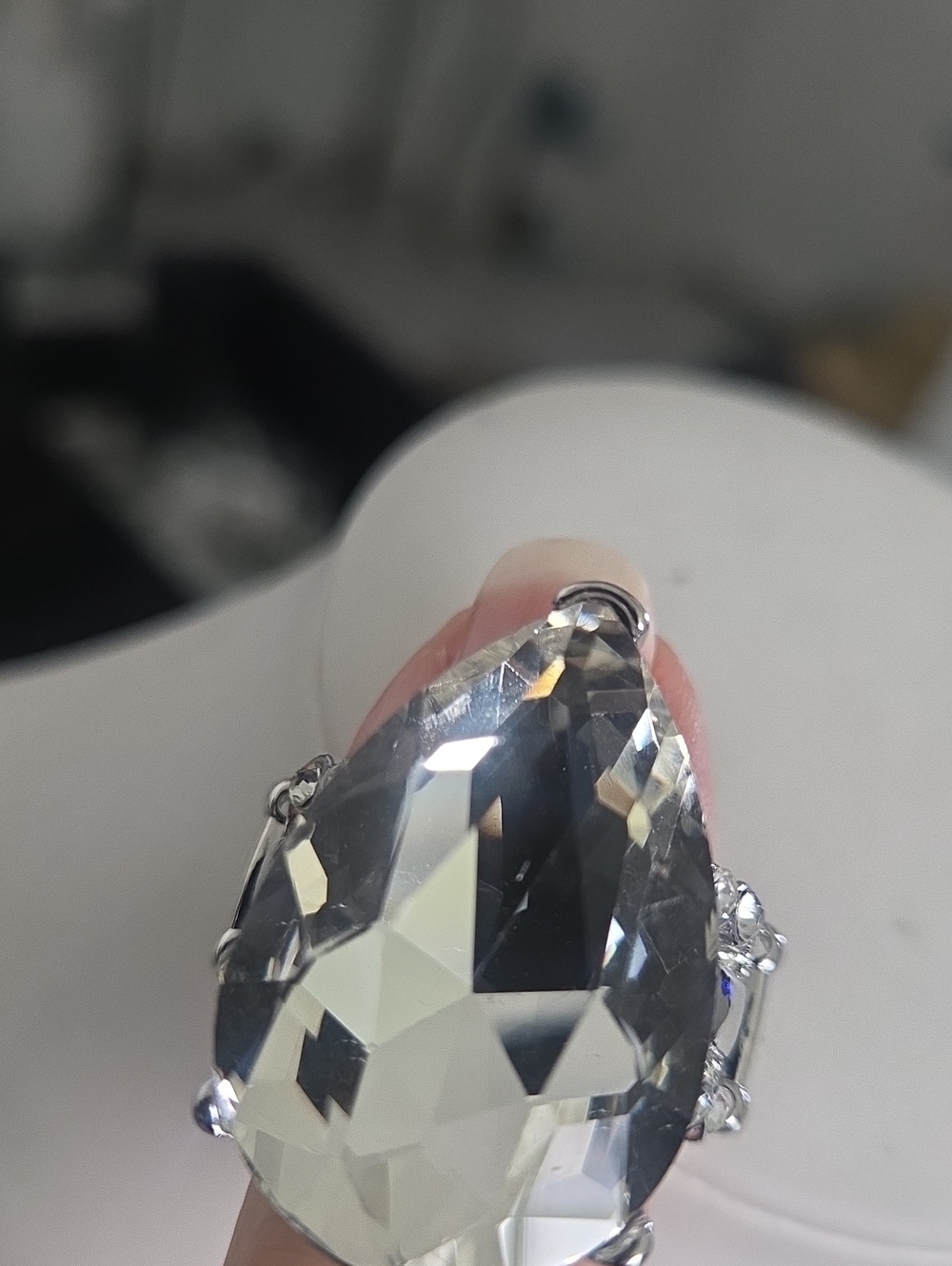 Paparazzi Dining On Dazzle White Ring NWT